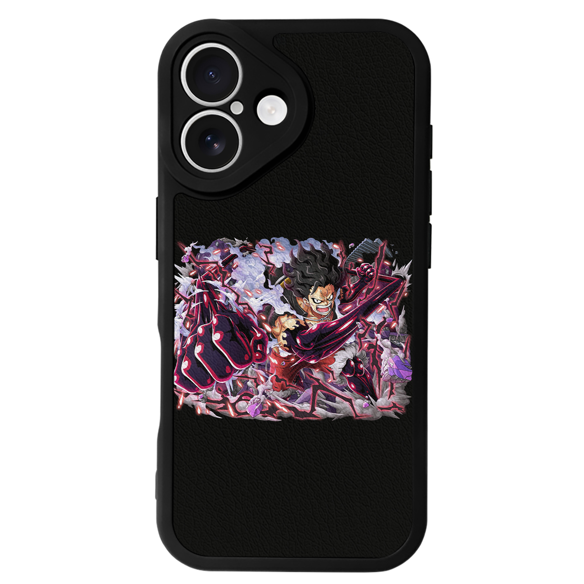 （画像用） ワンピース モンキー・D・ルフィ ONE PIECE Monkey D. Luffy 【iPhone 16シリーズ対応】シリコンスマホケース（レザー調） 材質：シリコン